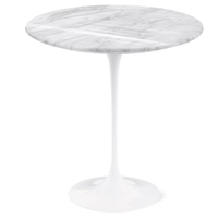 Saarinen Round Side Table, White Base