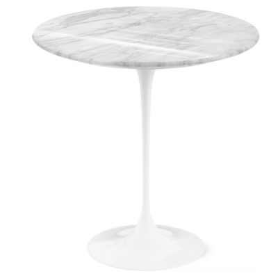 Saarinen Round Side Table, White Base