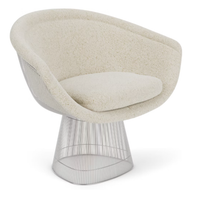 Platner Lounge Chair, Polished Nickel Frame