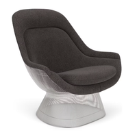 Platner Easy Chair, Polished Nickel Frame