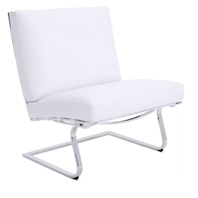 Tugendhat Armless Chair, Chrome Frame