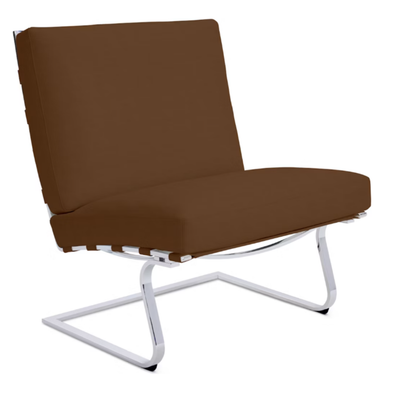 Tugendhat Armless Chair, Chrome Frame