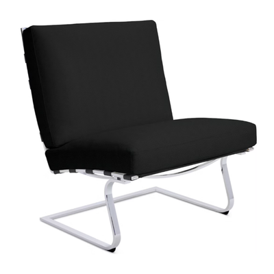 Tugendhat Armless Chair, Chrome Frame