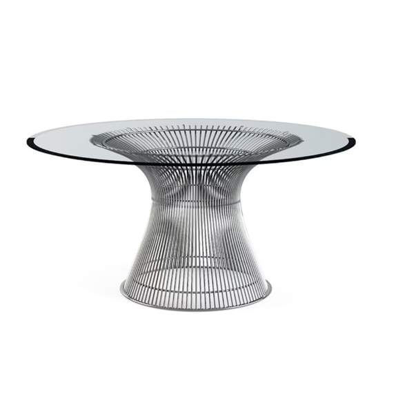 Platner Dining Table, Polished Nickel