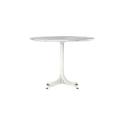 Nelson Pedestal Outdoor Table, White Base