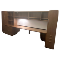 Knoll Reff Veneer Work Wall Desk with Storage