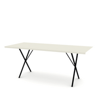 Nelson X Leg Table, White Top