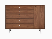 Nelson Thin Edge, Chest, 4 Drawer Chest, 7 Polished Aluminum Legs